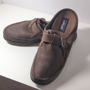 Dexter Brown Leather Mules